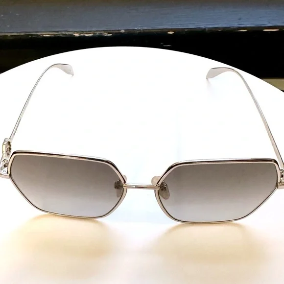 🌺ALEXANDER MCQUEEN🌸 AM0226SK 002 Gold Sunglasses - Picture 8 of 15